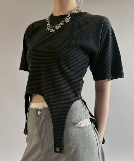 【RE;CIRCLE】RE Multi Border Leotard Top / 260713-002