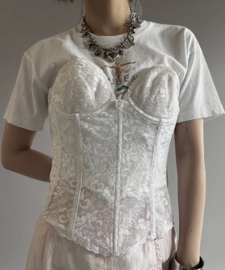 【USED】 Lace Pattern Corset / 260725-008