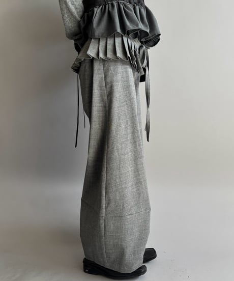 【Chinatsu Aoyama】 Suit Barrel Leg Pants  /  2601022-037