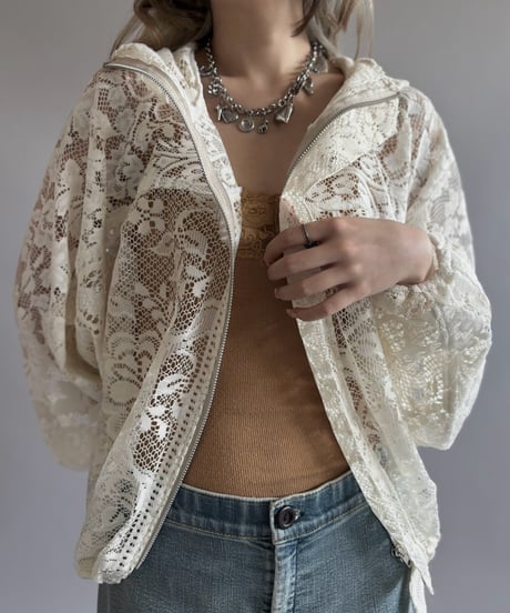【RE;CIRCLE】RE Lace Hooded Jacket / 260824-010