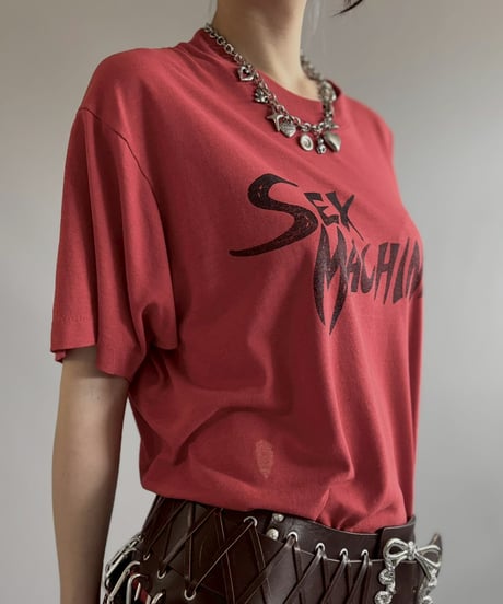 【USED】 Made in USA 90's DAVE PRATT SEX MACHINE T-Shirt/ 260718-001