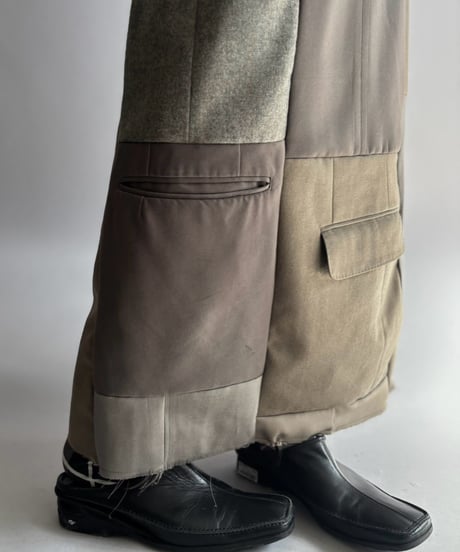 【Chinatsu Aoyama】 Suit Patchwork Camisole Long One-Piece /  2601022-049