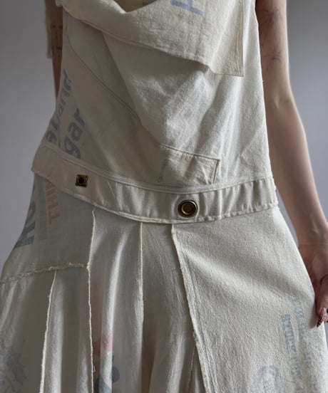 【USED】 Printed Canvas Flare One-Piece / 260926-009