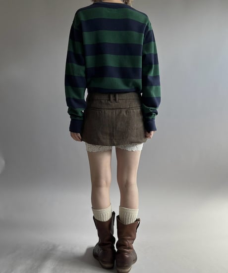 【USED】 Polo Ralph Lauren Striped Thermal L/S Tee / 261017-016