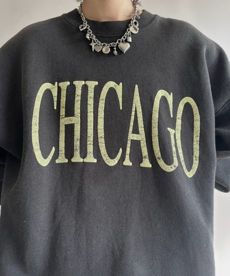 【USED】 80's~90's FRUIT OF THE LOOM CICAGO Print Sweat / 261024-014