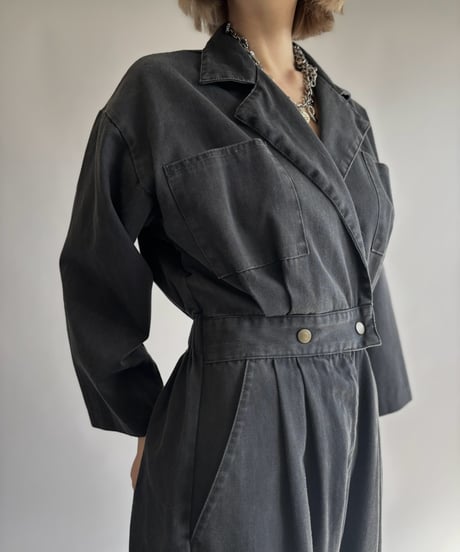 【USED】 Two-Tuck Cotton Jump Suit / 261024-011