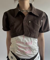 【Chinatsu Aoyama】 RE Makers Shirt Brown / 260813-023