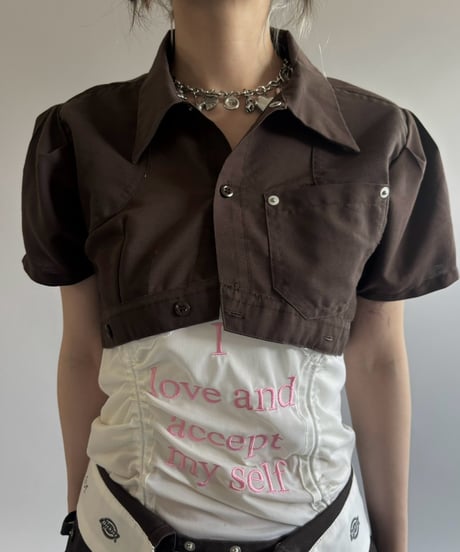 【Chinatsu Aoyama】 RE Makers Shirt Brown / 260813-023
