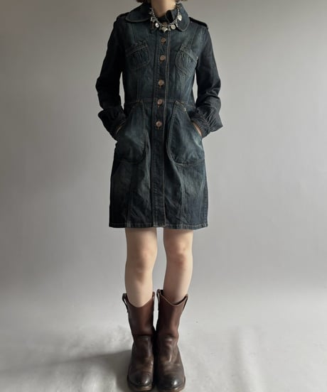 【USED】 Design Long Length Denim Jacket / 261010-003