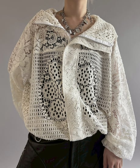 【RE;CIRCLE】RE Crochet  Hooded Blouson / 260709-012