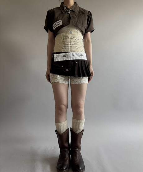 【Chinatsu Aoyama】 RE Makers Shirt Brown / 260813-027