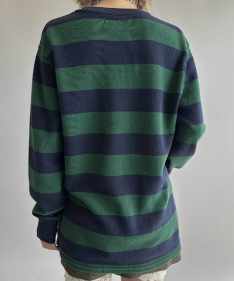 【USED】 Polo Ralph Lauren Striped Thermal L/S Tee / 261017-016