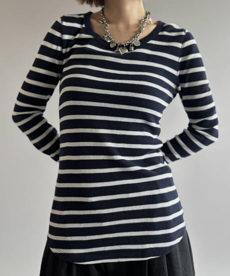 【USED】 GAP Striped Thermal L/S Tee / 261003-014