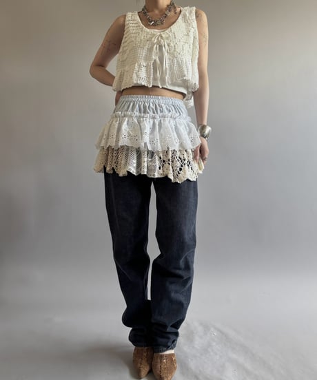 【RE;CIRCLE】  RE Crochet Short vest / 260810-035