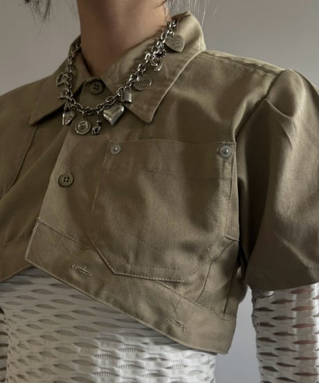 【Chinatsu Aoyama】 RE Makers Shirt Khaki / 260813-022