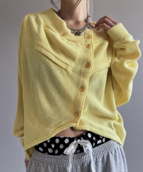 【RE;CIRCLE】 RE Deformed Acrylic Cardigan / 261005-005
