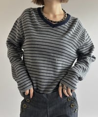 【USED】 90's~00's Polo Ralph Lauren V-Neck Thermal L/S Tee / 261003-010