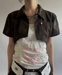 【Chinatsu Aoyama】 RE Makers Shirt Brown / 260813-024