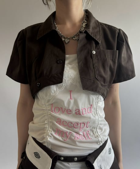 【Chinatsu Aoyama】 RE Makers Shirt Brown / 260813-024