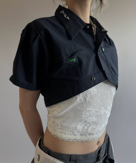 【Chinatsu Aoyama】 RE Makers Shirt Navy / 260813-038