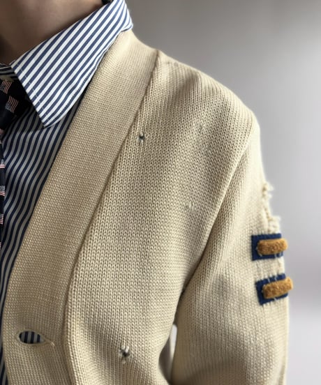 【USED】 60's 100% Virgin Wool Lettered Knit / 261031-002