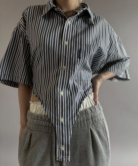 【RE;CIRCLE】RE Leotard Stripe S/S Shirt / 260713-007