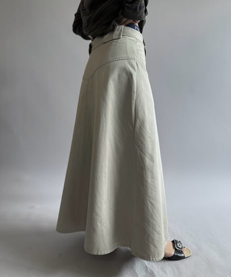 【USED】 Cotton Chino Long Skirt / 260905-023