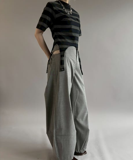 【RE;CIRCLE】RE Multi Border Leotard Top / 260713-001
