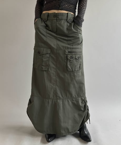 【USED】 Nylon Cargo Pocket Skirt / 261003-026