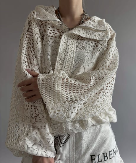 【RE;CIRCLE】RE Crochet  Hooded Blouson / 260709-015