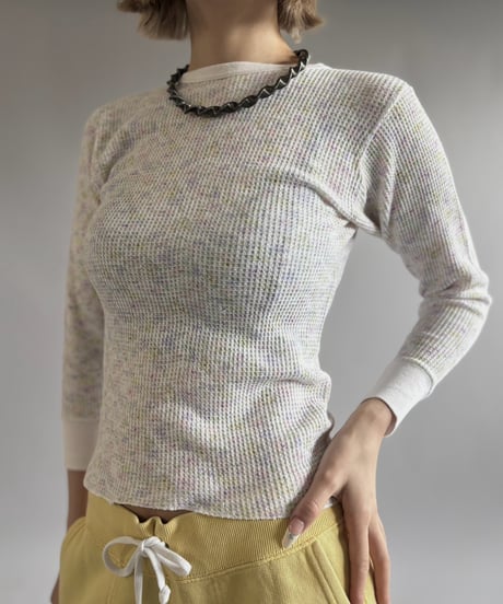 【USED】 Flower Pattern Thermal Top / 261026-006