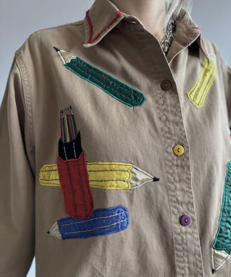【USED】 Pencil Embroidered Shirt  / 260926-014