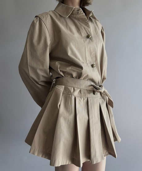 【RE;CIRCLE】 RE Pleated Hem Trench Coat  / 261019-028