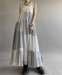 【RE;CIRCLE】  RE Patchwork Stripe Camisole One-Piece / 260810-026