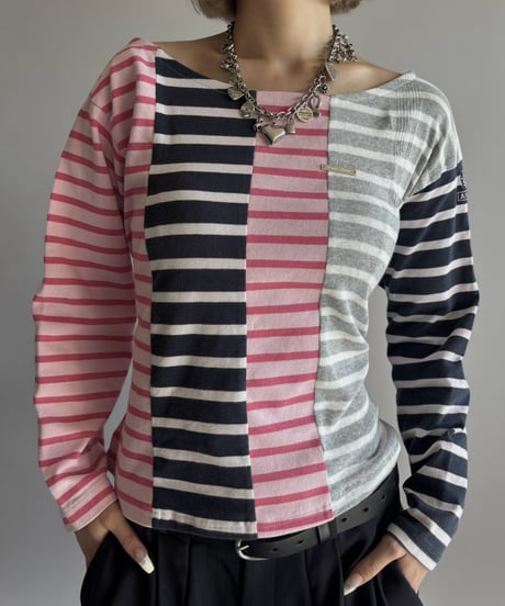 【Chinatsu Aoyama】 Patchwork Border Top  /  2601022-004