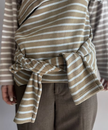 【Chinatsu Aoyama】 Patchwork Border Top  /  2601022-031