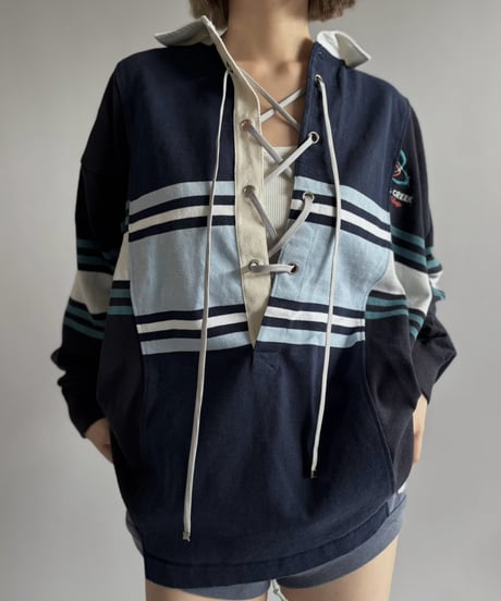 【RE;CIRCLE】 RE Lace-Up Rugger Shirt  /261015-010