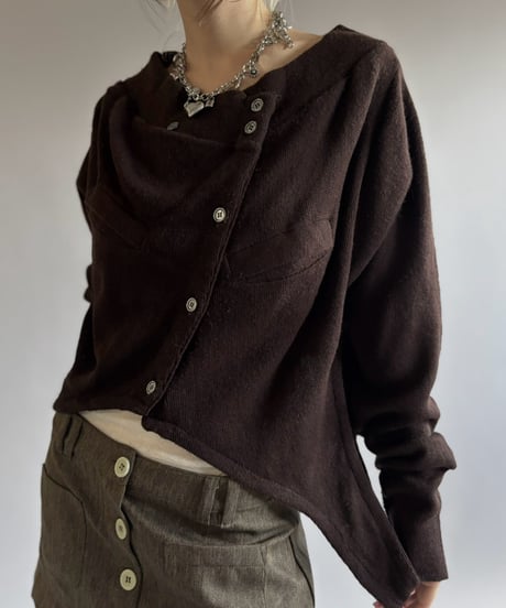 【RE;CIRCLE】 RE Deformed Acrylic Cardigan / 261005-008