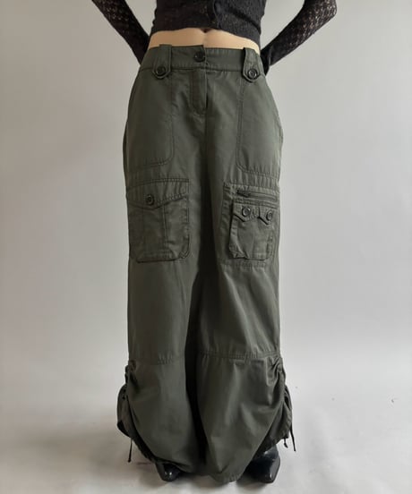 【USED】 Nylon Cargo Pocket Skirt / 261003-026