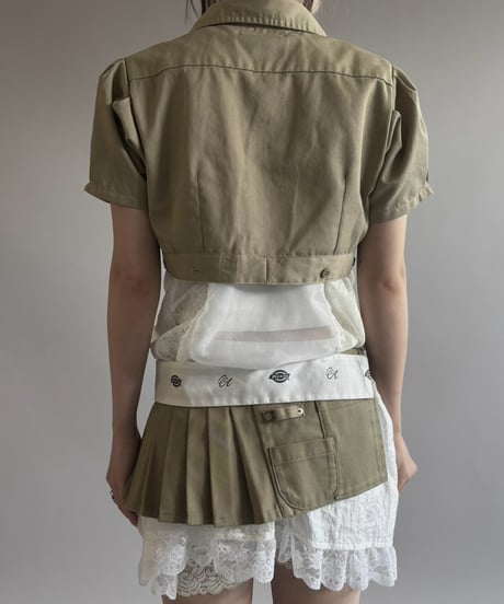 【Chinatsu Aoyama】 RE Makers Shirt Khaki / 260813-017