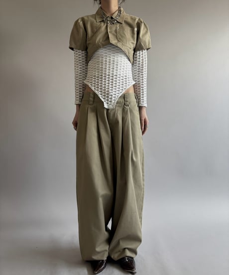 【Chinatsu Aoyama】 RE Makers Shirt Khaki / 260813-022