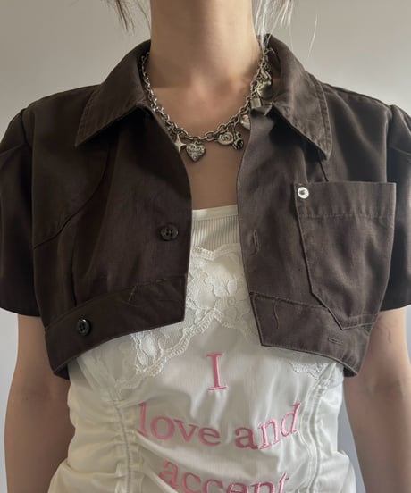 【Chinatsu Aoyama】 RE Makers Shirt Brown / 260813-024