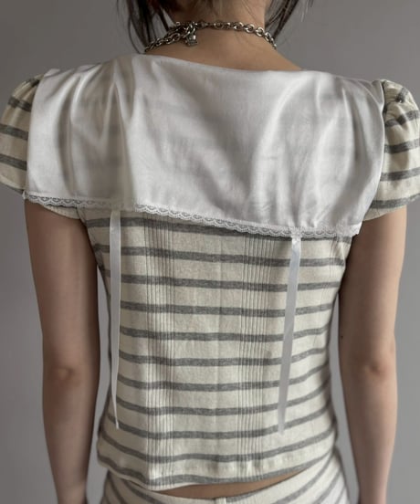 【Chinatsu Aoyama】 RE Border T-Shirt / 260716-028