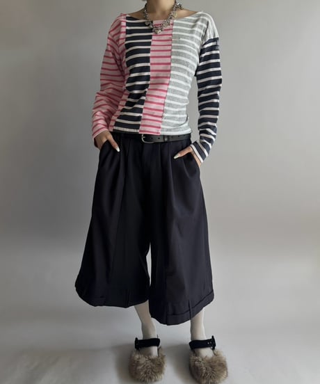 【Chinatsu Aoyama】 Patchwork Border Top  /  2601022-004