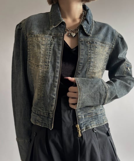 【USED】 Zip-Up Denim Jacket   / 261010-021
