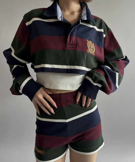 【RE;CIRCLE】 RE Cropped Rugger Shirt Set-Up  /261015-004