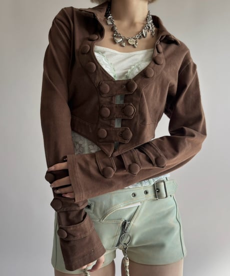 【USED】 Cropped Sweat Napoleon Jacket / 261024-007