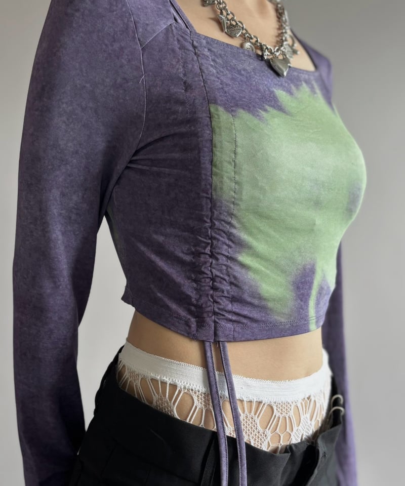 USED】 Paloma-Wool Cropped Sheer Top / 260926-0