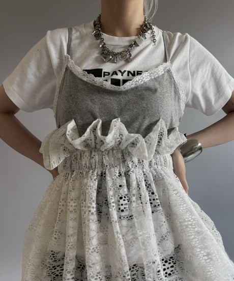 【RE;CIRCLE】RE Crochet Camisole＋Lace One-Piece / 260709-007