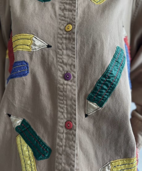 【USED】 Pencil Embroidered Shirt  / 260926-014